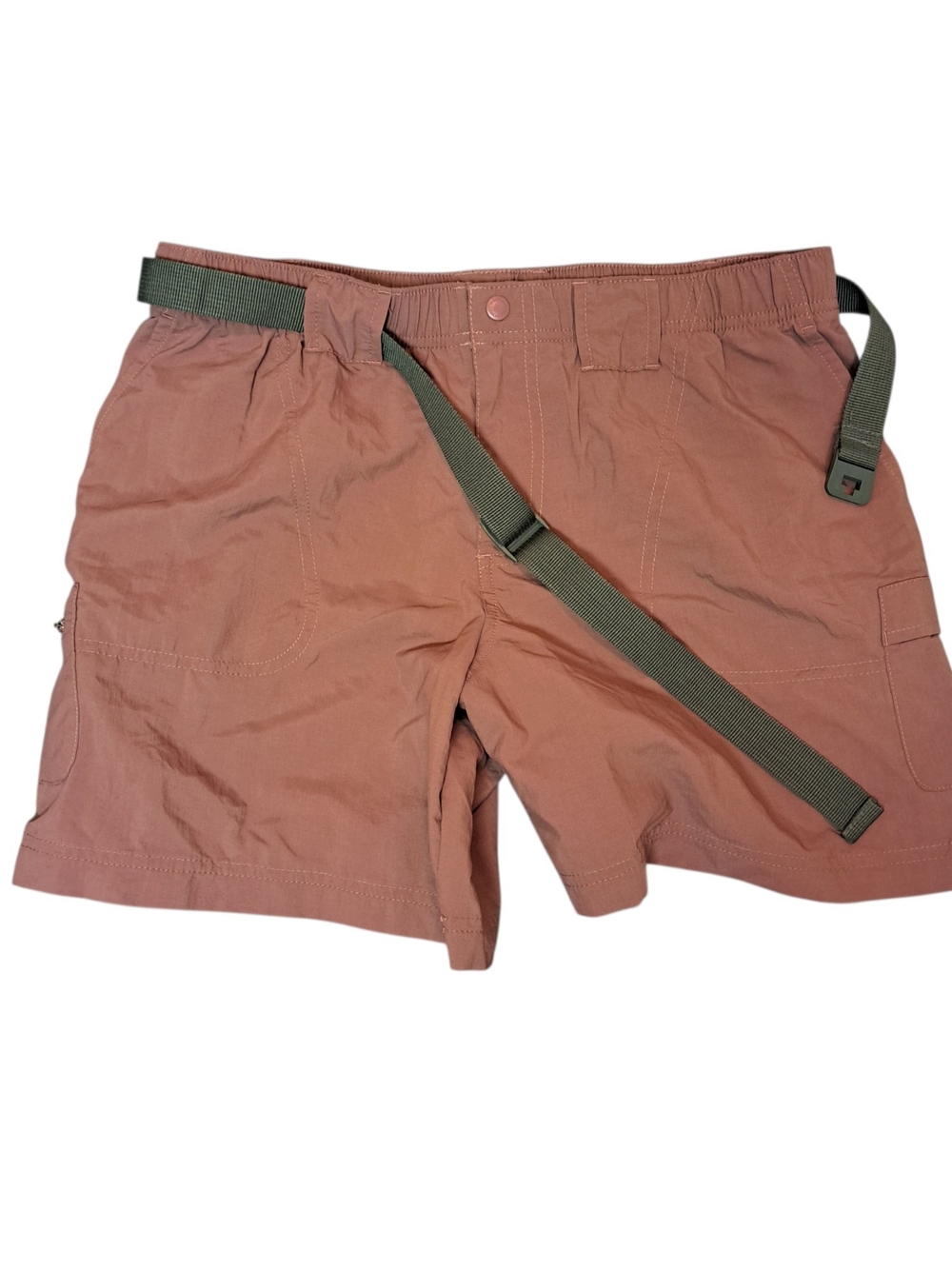 Columbia Women’s Medium Brown Hiking Cargo Shorts Belted Nylon Outdoor